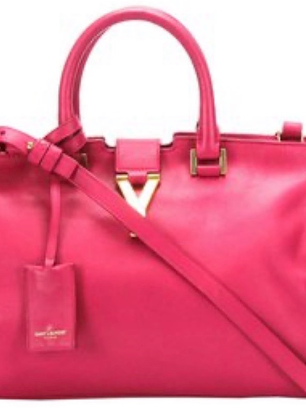 Saint Laurent Inspired Pink Leather Tote